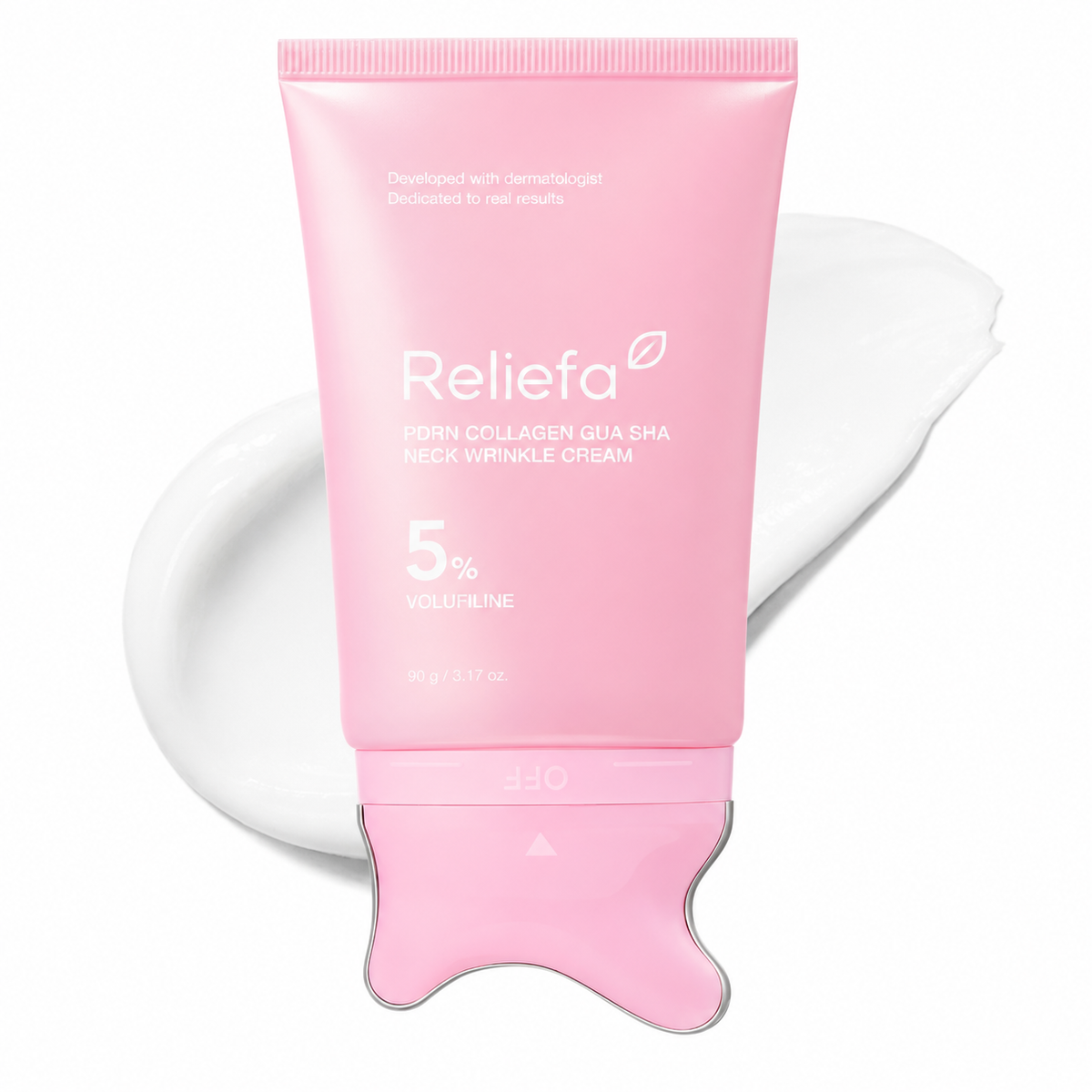 Reliefa | Стягащ лифтинг крем за шия с охлаждащ масажор